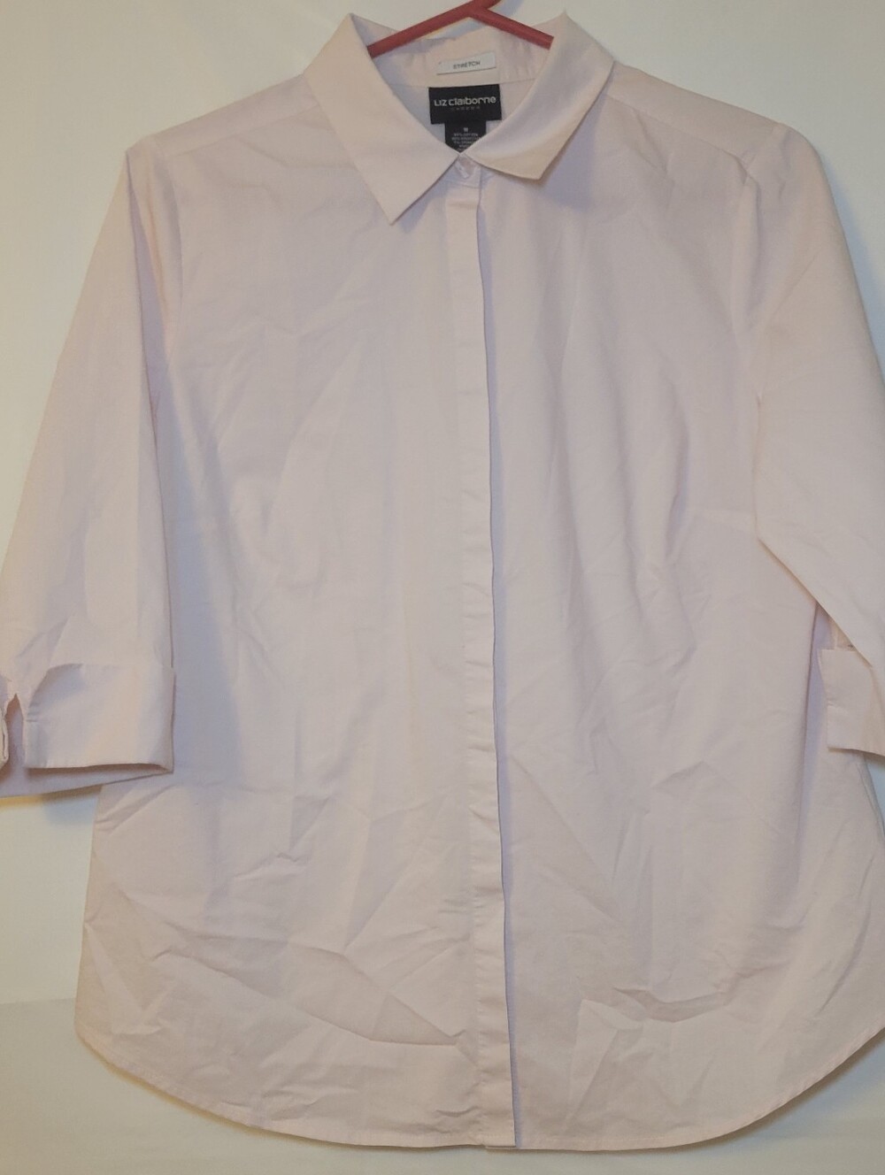 Liz Claiborne Pale Pink Button-Front Shirt